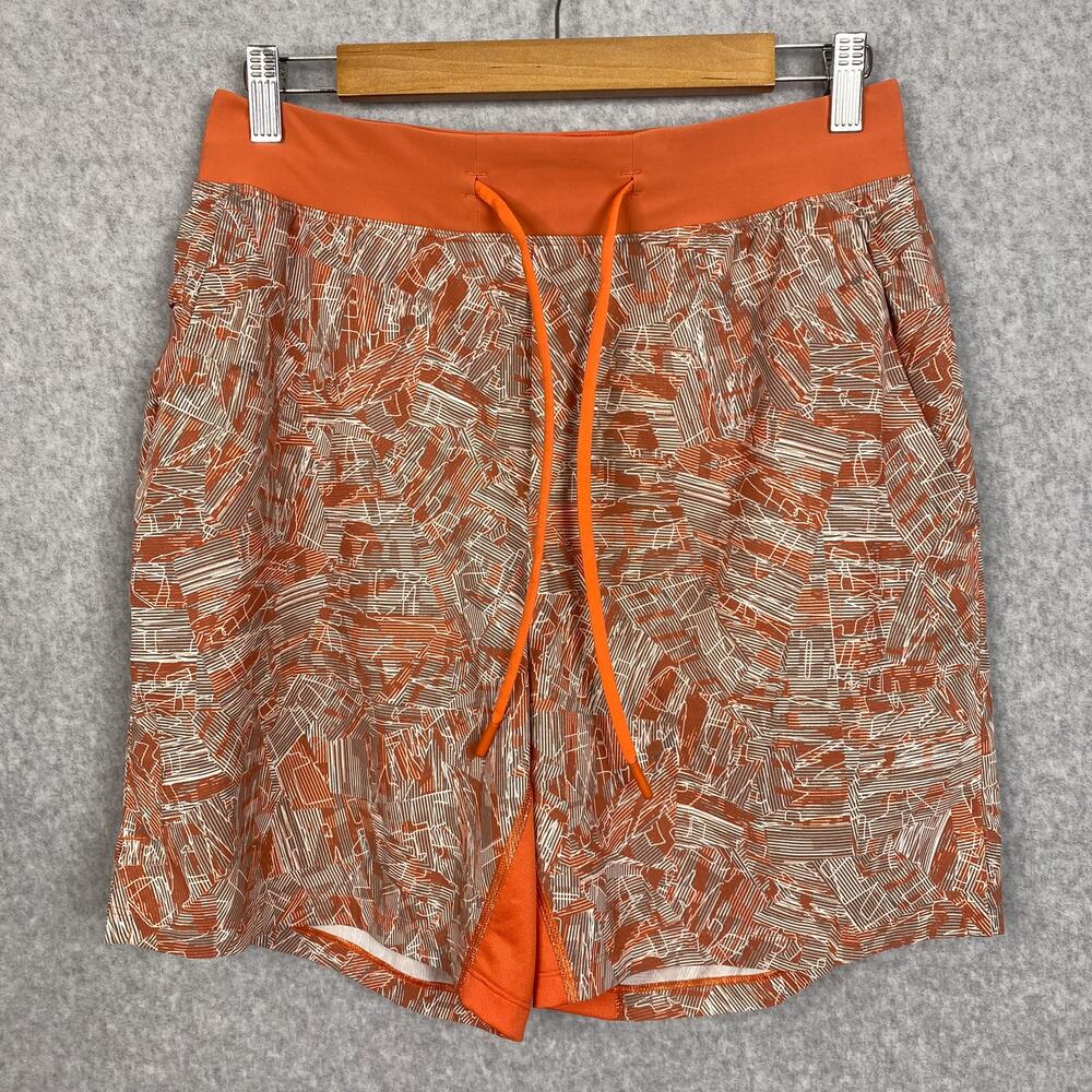 Lululemon Shorts Mens M T.H.E. Short Linerless Parallel Divide Warm Coral Multi